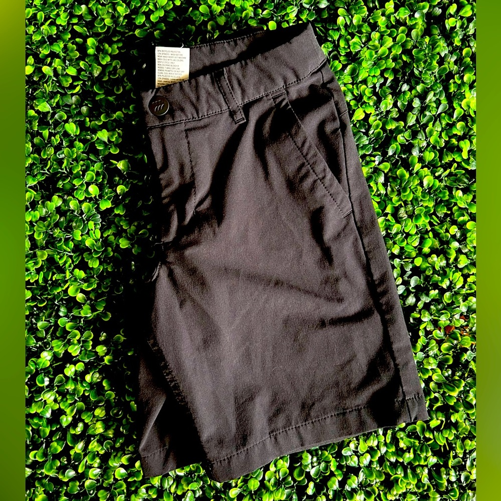 All In Motion Black Button Shorts